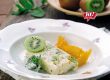 Kiwi-Milchreisterrine mit Orangensalat