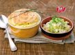 Erdäpfel-Sauerrahm Auflauf mit Lauchgemüse