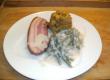 Kaiserfleisch mit Rahmfisolen und Erdäpfelschmarrn Kaiserfleisch mit Rahmfisolen und Erdäpfelschmarrn