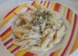 Penne rigate mit Frischkäsesauce Penne rigate mit Frischkäsesauce