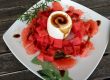 Gupferlkäse mit Wassermelone und Pink Grapefruit Gupferlkäse mit Wassermelone und Pink Grapefruit