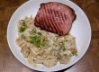 Leberkäs mit Kohlrabi-Fenchel-Gemüse Leberkäs mit Kohlrabi-Fenchel-Gemüse