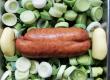 Saucisson mit Lauch und Kartoffeln im Steamer Saucisson mit Lauch und Kartoffeln im Steamer