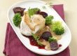 Putensteak in Rahmsauce mit Rotweinschalotten