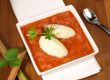 Topfenknödel mit Erdbeer-Rhabarbersauce