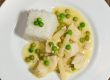 Putengeschnetzeltes mit Spargel und Erbsen
