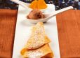 Crêpe mit Schokolade-Ingwer Sorbet