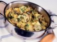 Eierspeis mit Steinpilzen und Petersilie