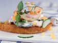 Crostini mit Garnelen-Gurke und Melone