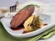 Entenbrust mit Gemüsepalatschinken