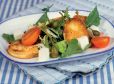 Mozzarella-Pofesen auf Rucolasalat