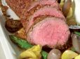 Rindslungenbraten gebraten mit Schwarzen Nüssen