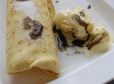 Palatschinken mit Vanilleeis und Kernöl