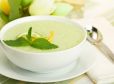 Geeiste Kartoffelsuppe mit Honigmelone