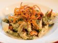 Smetana-Nockerln mit Steinpilzen und Bergkäse