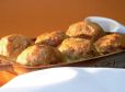 Überbackene Grammelknödel