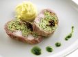 Gefüllter Kaninchenrücken mit Polentapüree