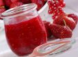 Dunkelrote Erdbeermarmelade