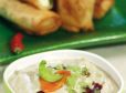 Tofu in Strudelteig mit Kernöldip