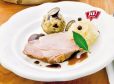 Bierbratl mit Sauerkraut und Käferbohnenknödel
