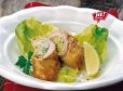 Gerolltes Kalbsschnitzel mit Erdäpfel-Jungzwiebelfülle
