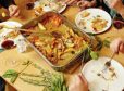 Geschnetzeltes mit Knoblauch und Kirschen