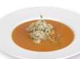 Tomatensuppe mit scharfen Fleischbällchen