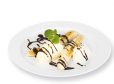 Bananensplit mit Schokosauce