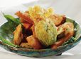 Gebackene Kürbisse und Zucchini