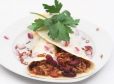Tortillas mit feurigem Faschierten gefüllt