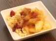 Hirsefrühstück mit Pfirsichkompott