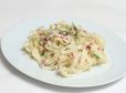 Topfennudeln mit Speck
