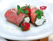 Roastbeefröllchen mit Krengervais Roastbeefröllchen mit Krengervais