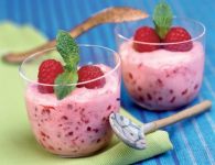 Schnelles Himbeereis