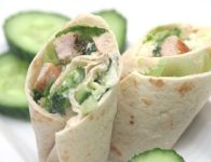 Pork Wraps mit Gurke...