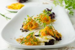 Seeteufel-Ceviche mit Muscheln und Mango Rezept Seeteufel-Ceviche mit Muscheln und Mango Rezept