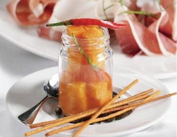 Delikate Kombination mit Chilikürbis Delikate Kombination mit Chilikürbis