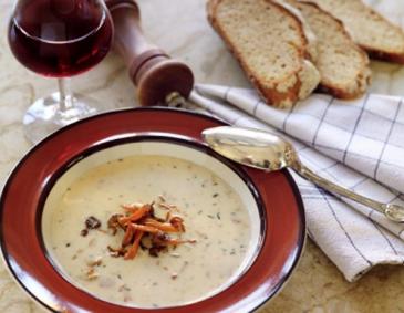Eingebrannte Erdäpfel-Schwammerlsuppe Eingebrannte Erdäpfel-Schwammerlsuppe