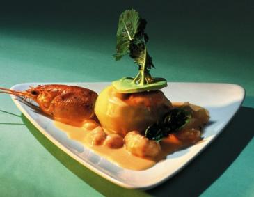 Krebsragout im Kohlrabi Krebsragout im Kohlrabi