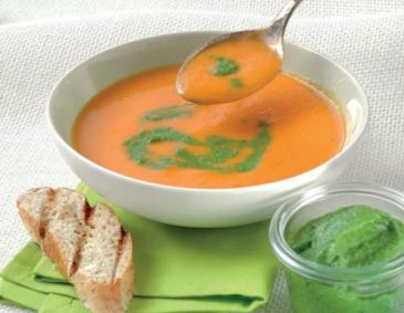 Kürbis-Paprika-Cremesuppe Kürbis-Paprika-Cremesuppe