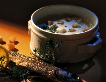 Räucherforellensuppe Räucherforellensuppe