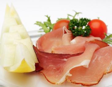 Rindersaftschinken mit Melone Rindersaftschinken mit Melone