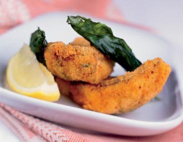 Saiblingsschnitzerl mit Vogerlsalat Saiblingsschnitzerl mit Vogerlsalat