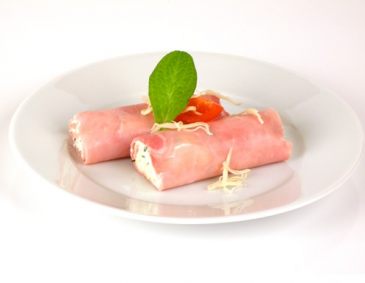 Schinkenröllchen mit Topfencreme Schinkenröllchen mit Topfencreme