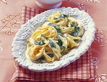 Tagliatelle mit Brunch-Spinat-Sauce Tagliatelle mit Brunch-Spinat-Sauce