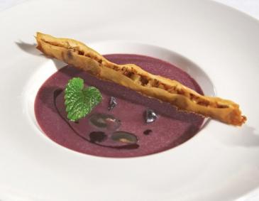 Uhudlerschäumchen mit Honigkrokant Uhudlerschäumchen mit Honigkrokant