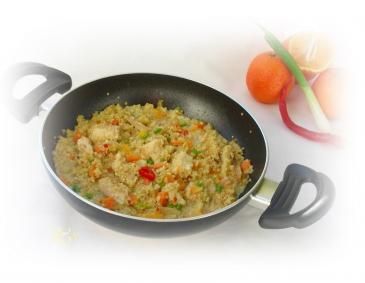 Quinoa-Hendl-Pfanne mit Orangen Quinoa-Hendl-Pfanne mit Orangen
