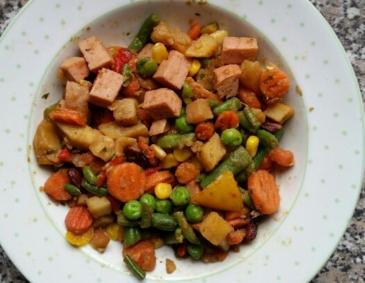 Gemüse-Leberkäse-Pfanne Gemüse-Leberkäse-Pfanne