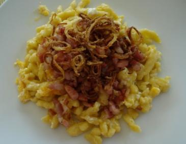 Spätzle mit Speck und Ei Spätzle mit Speck und Ei