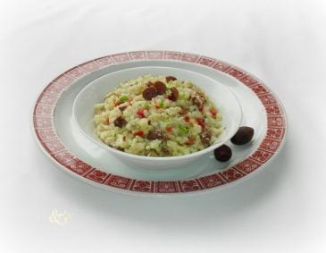 Olivenrisotto mit Dörrtomaten und Salbei Olivenrisotto mit Dörrtomaten und Salbei